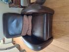 leren fauteuil donker bruin