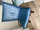 Fauteuil blauw sky leer