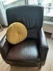 2 1/2 zits choc.kleur leer Eijerkamp bank en 2 fauteuils